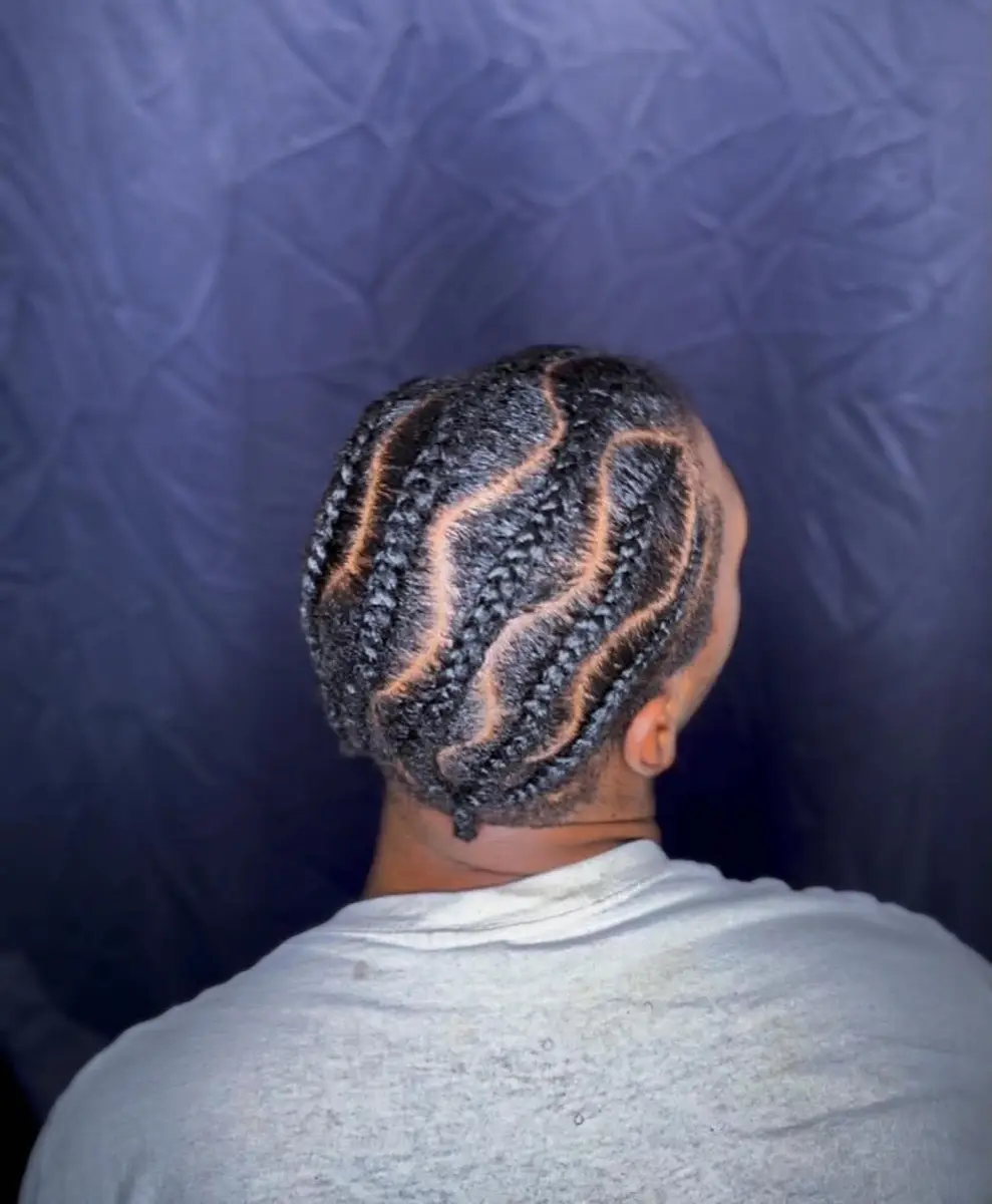 Finished braided style with curved section design
