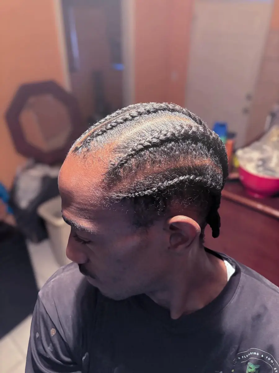 Protective braided rows with smooth sectioning
